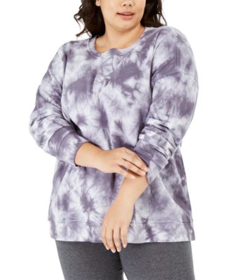 tie dye plus size hoodie