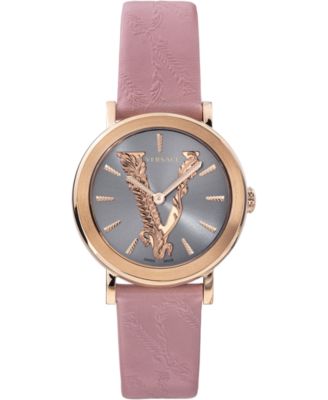 versace leather watches