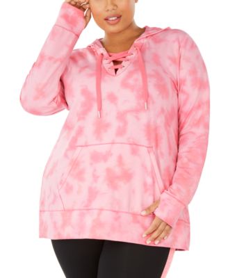 womens plus tie dye hoodie