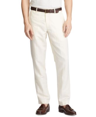 Tall Straight Fit Linen-Blend Pants 