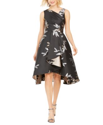 adrianna papell jacquard fit & flare dress