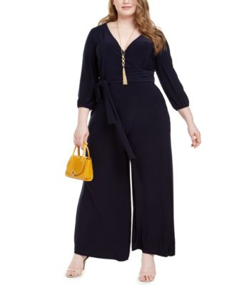 macys plus size white jumpsuits