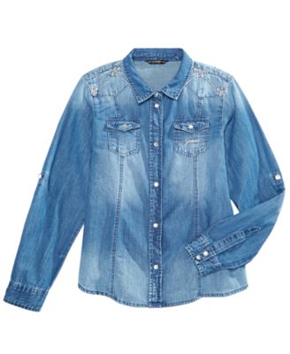 macy's denim shirt