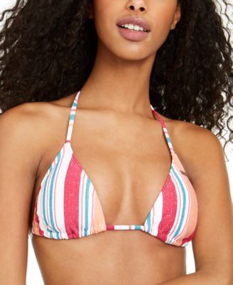 striped triangle bikini top