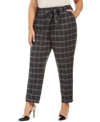 plus size tie waist pants