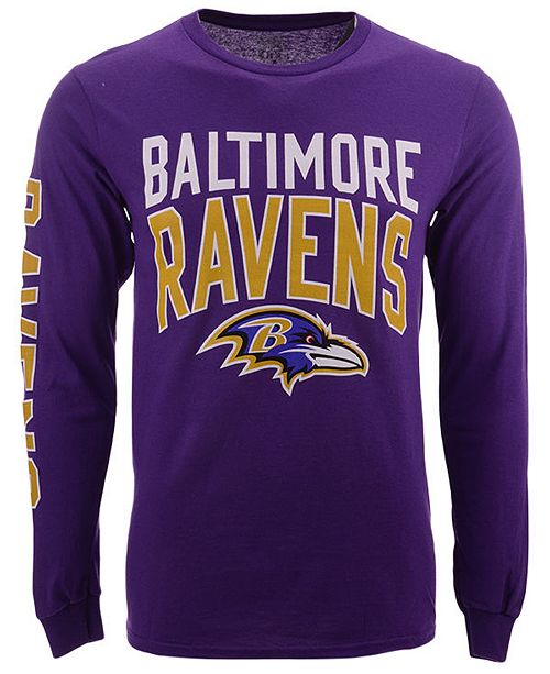 Authentic Nfl Apparel Men S Baltimore Ravens Zone Read Long Sleeve T Shirt Reviews Sports Fan Shop By Lids Men Macy S