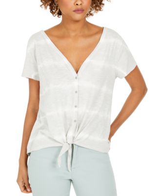 macy's tie front top