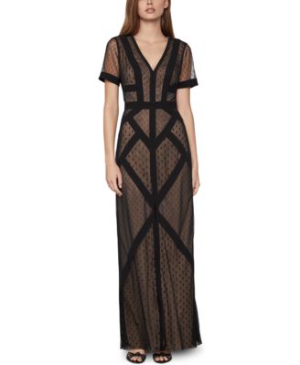 bcbgmaxazria embroidered tulle dress