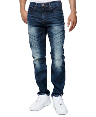 slim tapered moto jeans