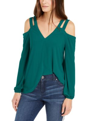 macys womens cold shoulder tops