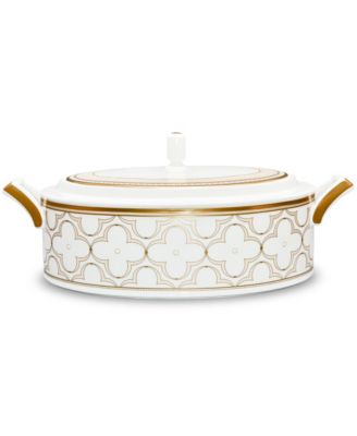 Миска для овощей Noritake Trefolio с золотым покрытием, 67 унций.