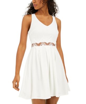 sequin hearts white dress