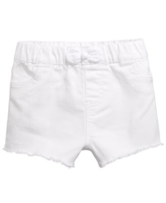 baby girl white denim shorts