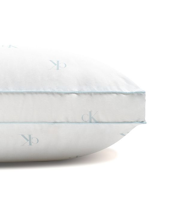 Calvin Klein Monogram Logo Extra Firm Support Cotton Pillow, Standard/Queen & Reviews - Pillows ...