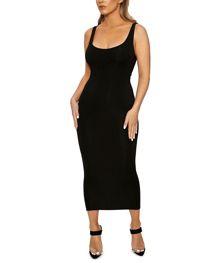 naked wardrobe hourglass midi dress