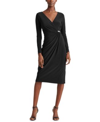 lauren ralph lauren surplice jersey dress