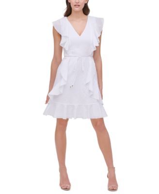 macy's tommy hilfiger white dress
