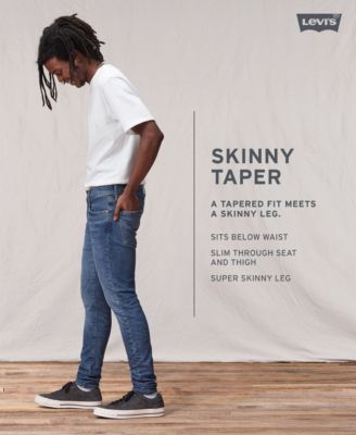 black skinny tapered jeans