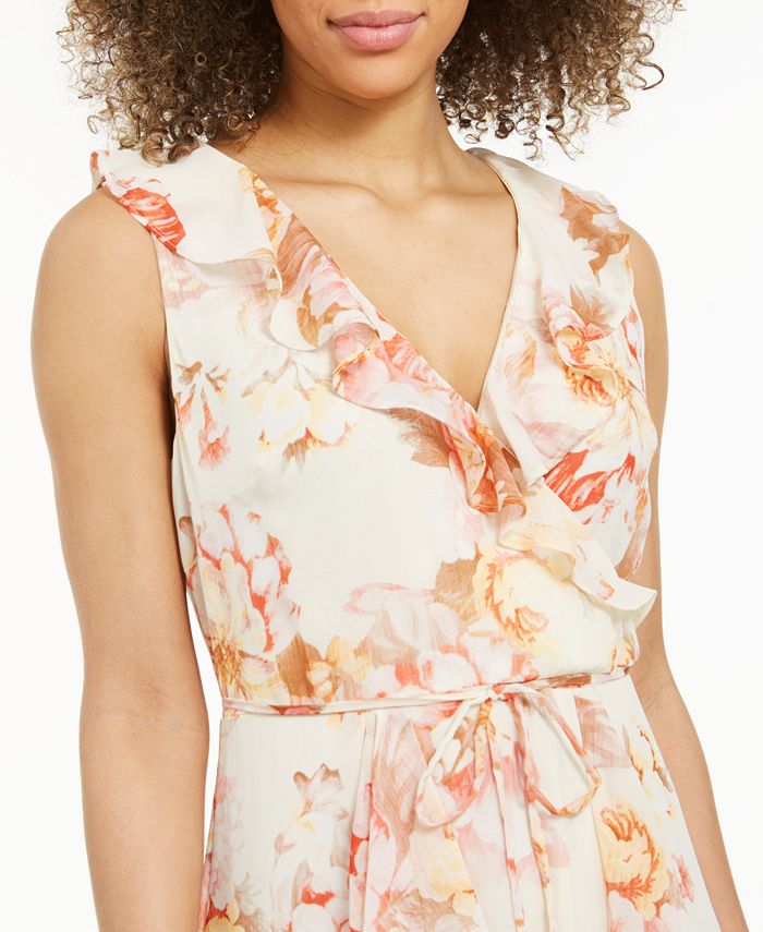 Karl Lagerfeld Paris Karl Lagerfeld FloralPrint Wrap Dress & Reviews