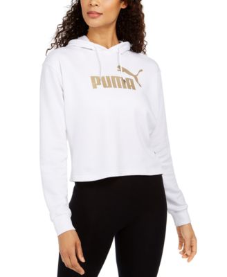 puma women's cropped hoodie