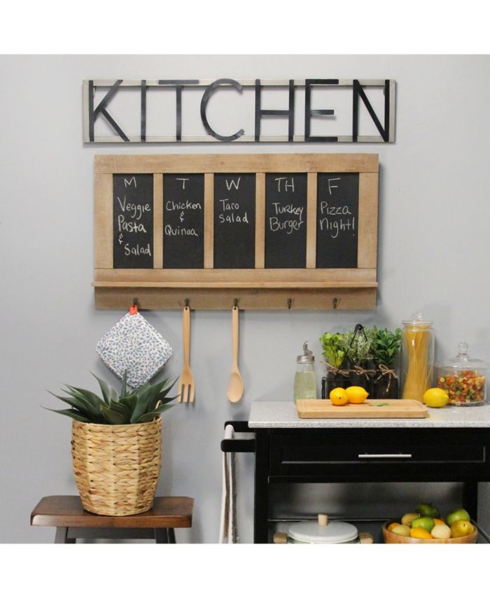 Stratton Home Décor Stratton Home Decor Chalkboard and Hook Wall Decor & Reviews - Macy's