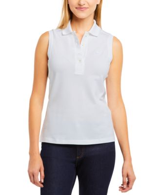 lacoste women's sleeveless polo shirts