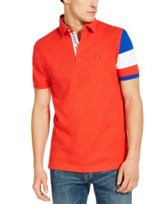 custom color block polo shirts