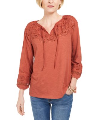 macys peasant tops