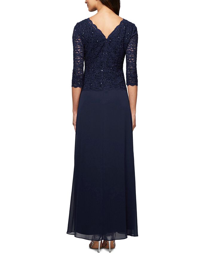 sequin lace gown