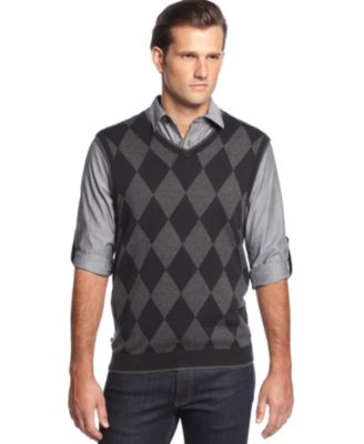 Club Room Sweater, Argyle Sweater Vest - Sweaters - Men - Macy's