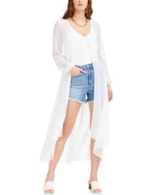 long sheer duster cardigan