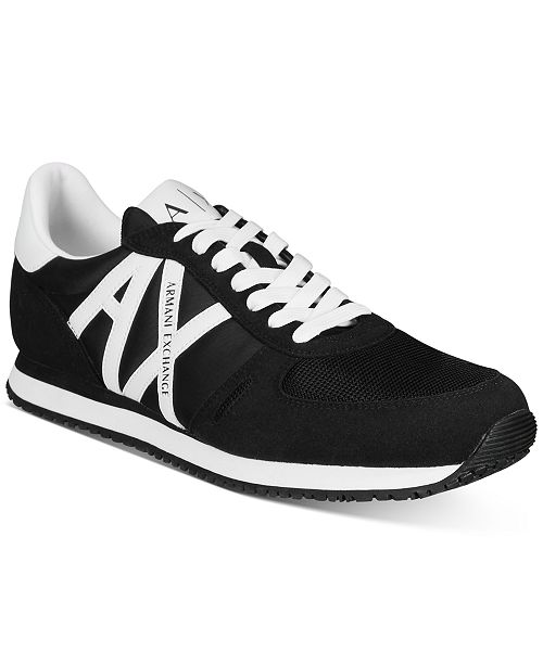 A X Armani Exchange Men S Ax Logo Sneakers Reviews All Men S Shoes Men Macy S