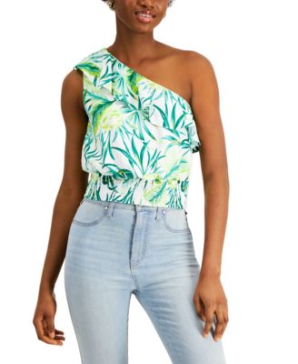 macys one shoulder tops