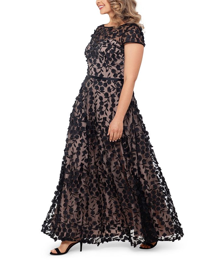 3d floral gown xscape