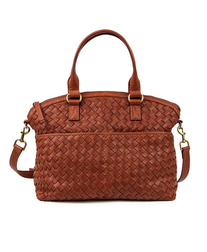 American Leather Co. Carrie Dome Woven Satchel & Reviews - Handbags ...