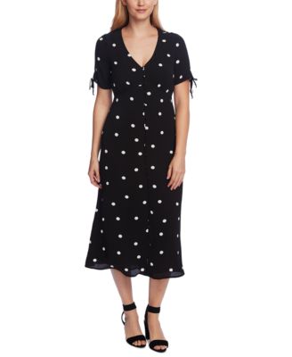 polka dot midi dress petite