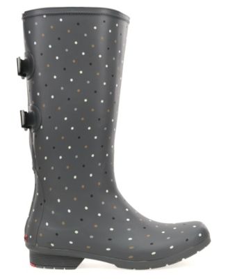 Wide-Calf Tonal Dot Tall Rain boot 
