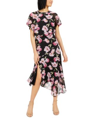 macy's asymmetrical dress