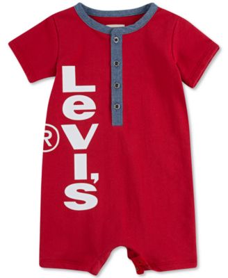 henley romper baby boy