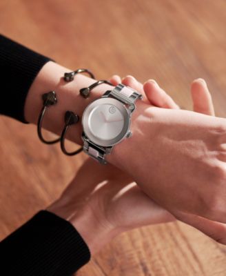 movado bold two tone women's watch
