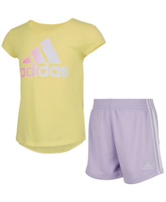 girls adidas short set