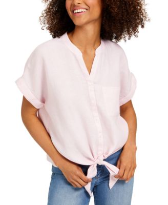 macys charter club linen tops