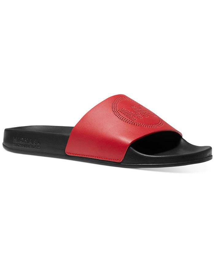 michael michael kors gilmore logo pool slides