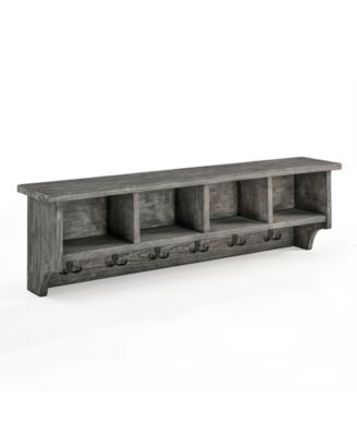 Alaterre Furniture Pomona Вешалка для одежды в прихожей из металла и дерева с отделениями для хранения вещей