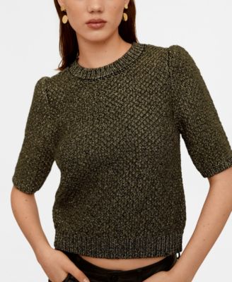 metallic thread cardigan
