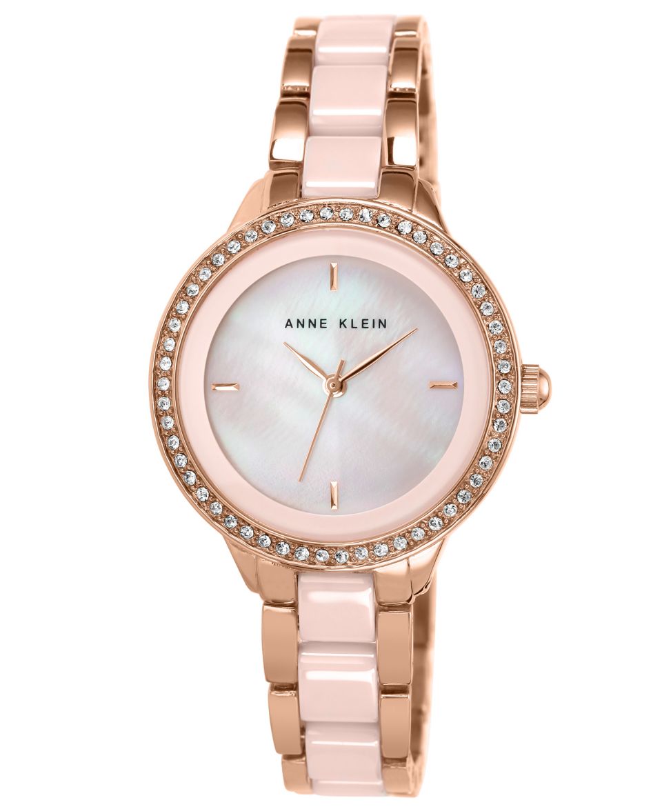 Anne Klein Watch, Womens Light Pink Ceramic Bracelet 35mm 10 9344RGLP   Watches   Jewelry & Watches