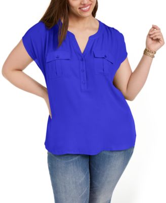 macy's women's plus size blouses