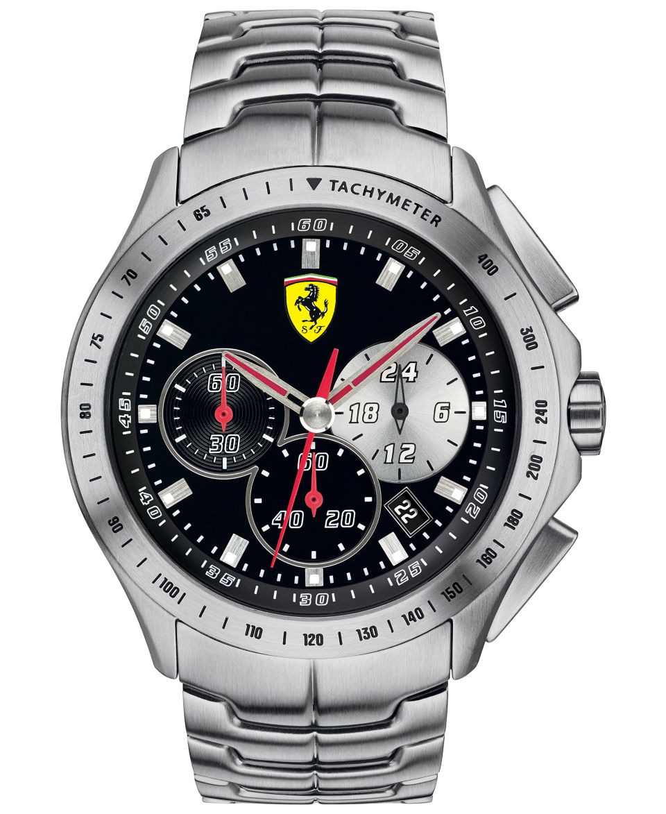 Scuderia Ferrari Watch, Mens Swiss Chronograph Race Day Stainless Steel Bracelet 44mm 830083   Watches   Jewelry & Watches