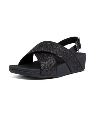 sparkle black sandals