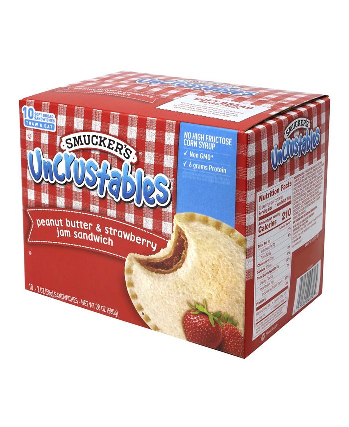 Smucker's Uncrustables Peanut Butter Strawberry, 2 oz, 10 Count, 2 Pack